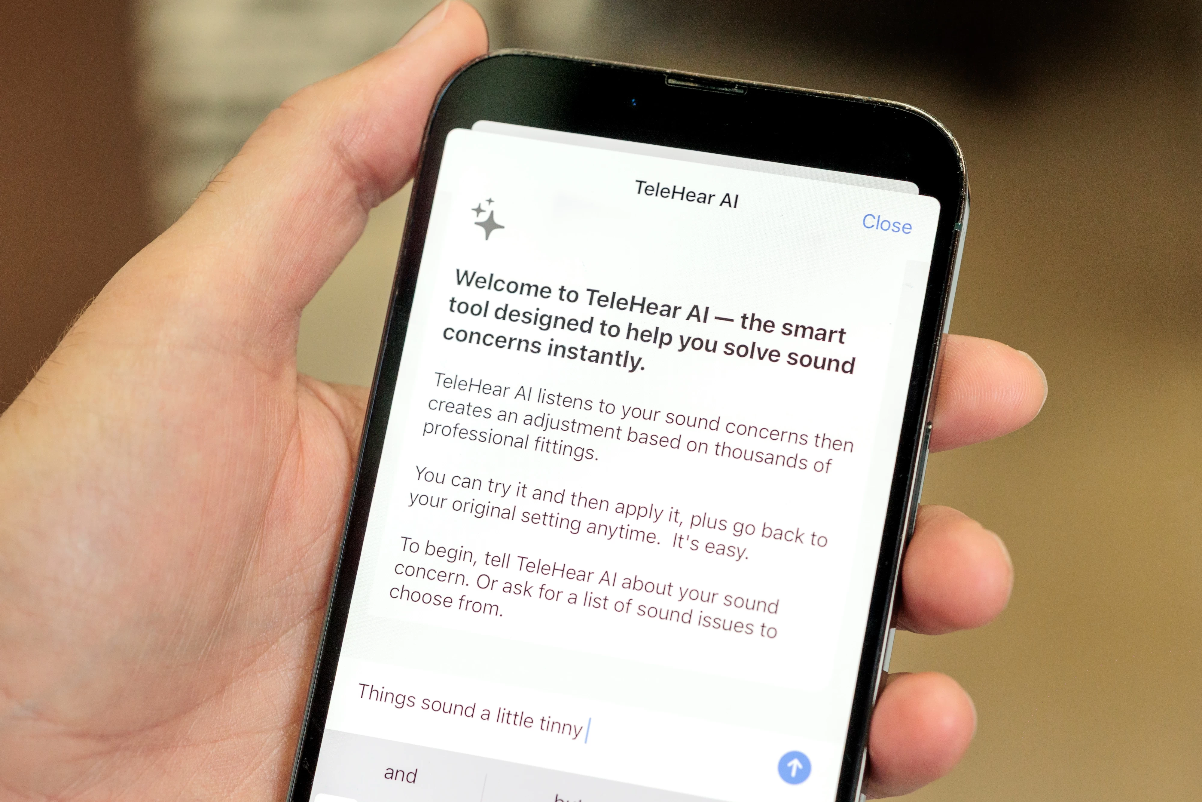 Starkey Omega TeleHear AI app screenshot